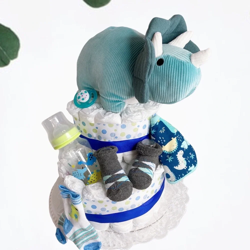 Dinosaur Diaper Cake, Baby shower gift